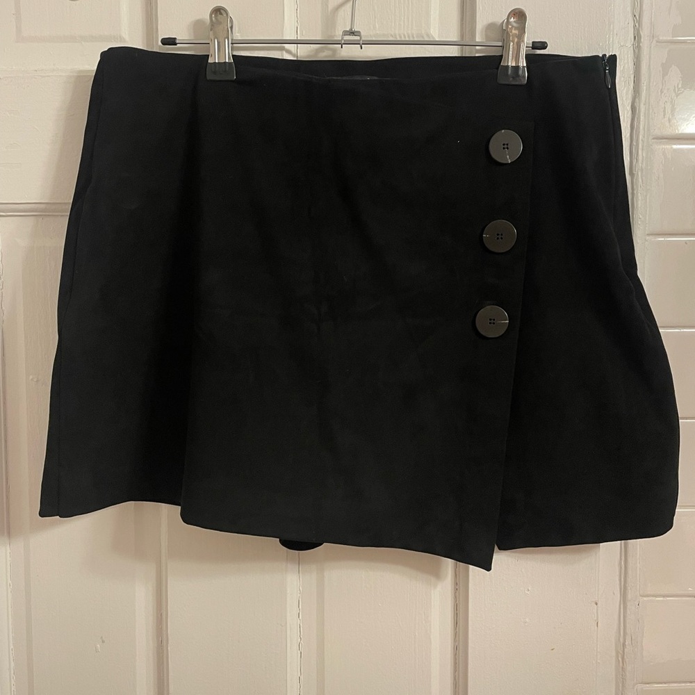 Zara Black Suede Skort Trf collection. Only worn a few times - runs small
